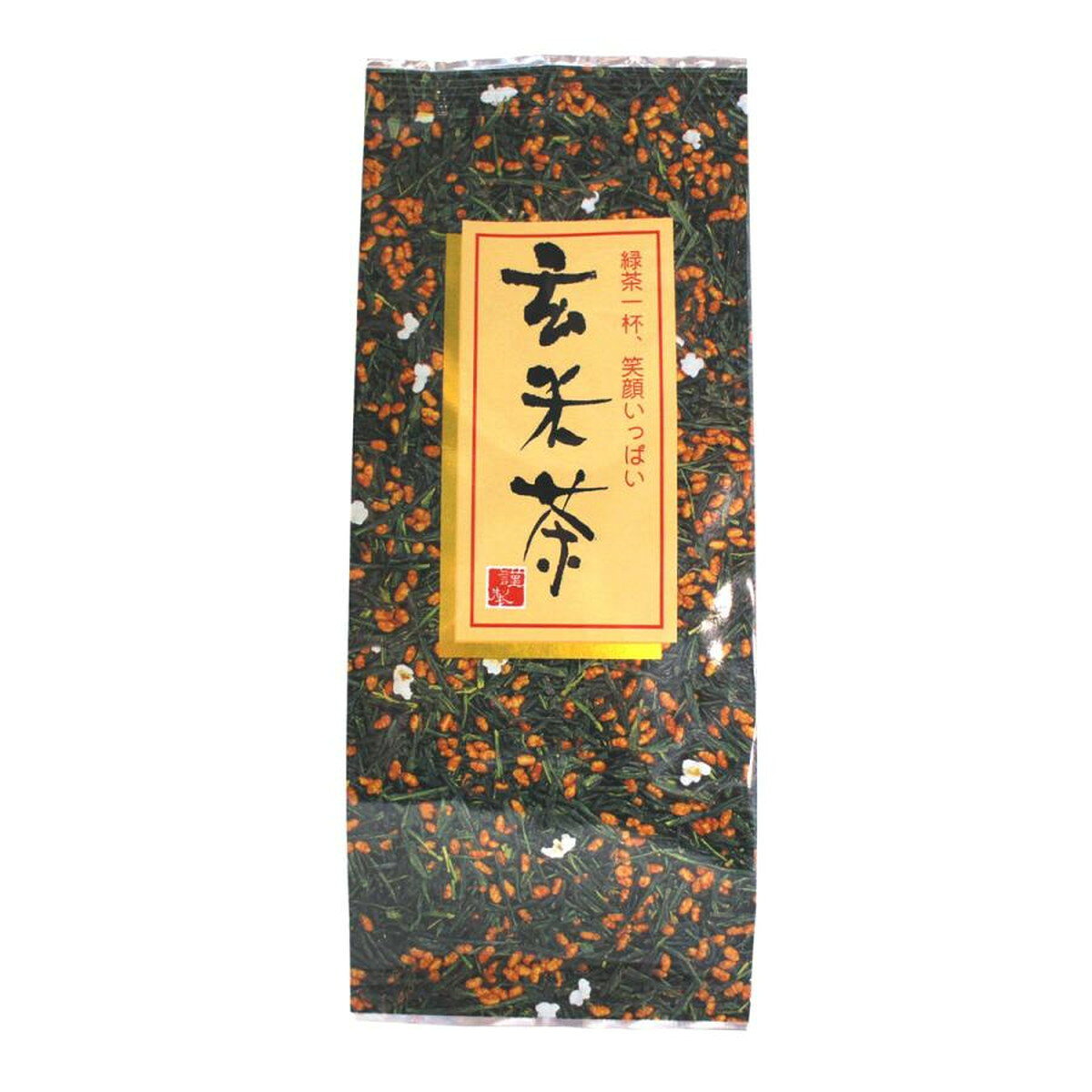 【商品特徴】炒り玄米の香ばしい香りと煎茶の調和のとれた味わいが特徴です。 玄米茶は炒り玄米の香ばしい香りと煎茶の調和のとれた味わいが特徴です。 玄米茶は香ばしい香りを引き出すために、熱湯での抽出がおすすめです。 急須に熱湯を注ぐと香ばしい玄米茶の香りが部屋中に広がります。 玉露や煎茶に比べ、さっぱりとした味わいなので寝起きやお食事時などシーンを選ばずに楽しんでいただけます。 商品説明メーカー所在地 原材料 緑茶(国産)、玄米 サイズ 250×101×15(mm) 原産国 日本 内容量 200g アレルギー表示 なし 温度帯 常温 メーカー名 有限会社原野製茶本舗福岡県八女郡広川町水原2022-1