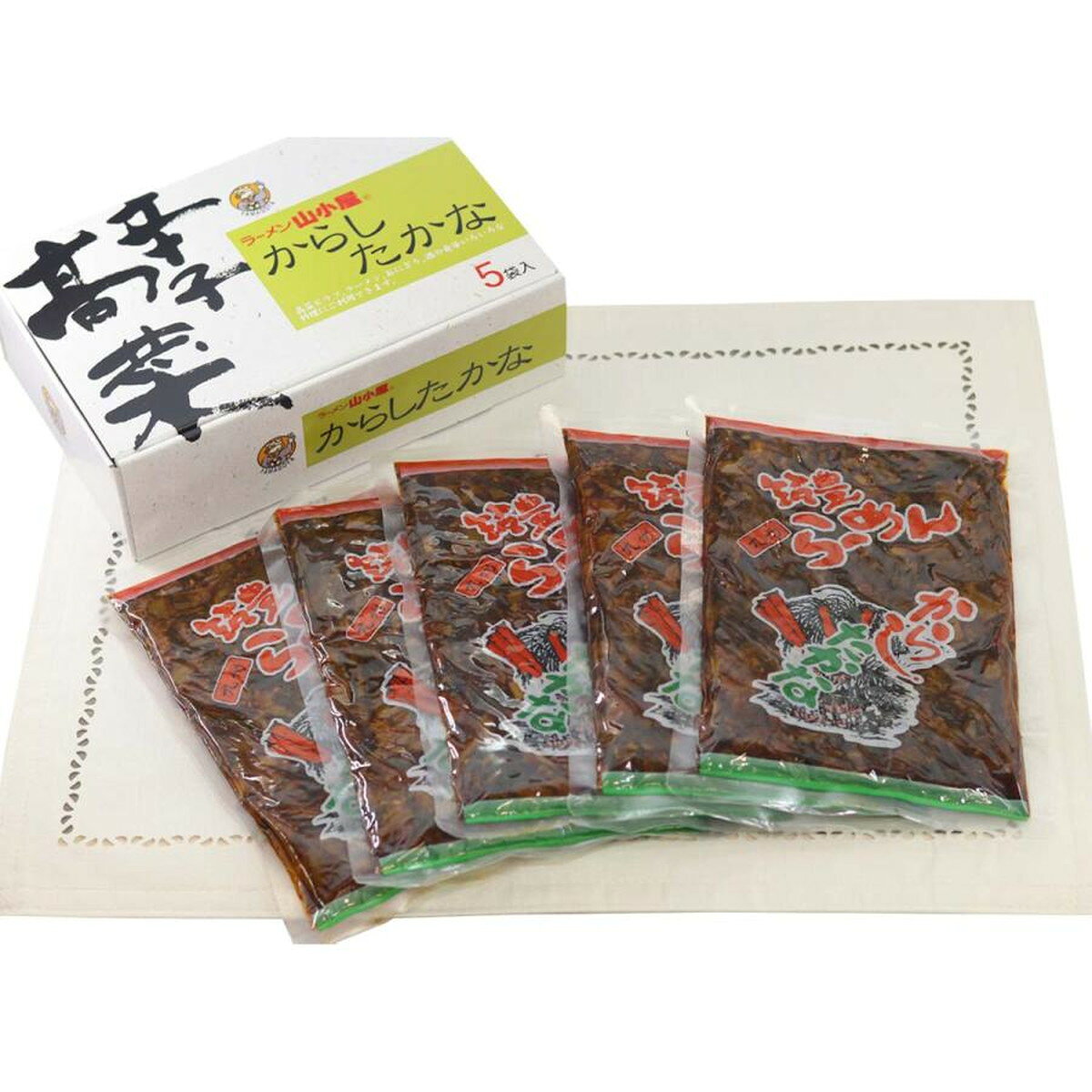 【商品特徴】大きめカットの高菜で食べ応えがあります。 ラーメンのトッピングにはもちろん、そのままご飯のおかずにしても、アレンジレシピで焼飯やパスタ等に具材として入れて頂いても万能に美味しくお召し上がりいただけます。 商品説明メーカー所在地 原材料 高菜(国産、中国)、植物油、たん白加水分解物、食塩、とうがらし、砂糖、ごま、しょうゆ、醸造酢、ウコン/調味料(アミノ酸等)、ソルビット、(一部に小麦・大豆・ゼラチン・ごまを含む) サイズ - 原産国 日本、中国 内容量 230g×5 アレルギー表示 小麦、大豆、ゼラチン、ごま 温度帯 常温 メーカー名 ワイエスフード株式会社福岡県田川郡香春町大字鏡山字金山552番8