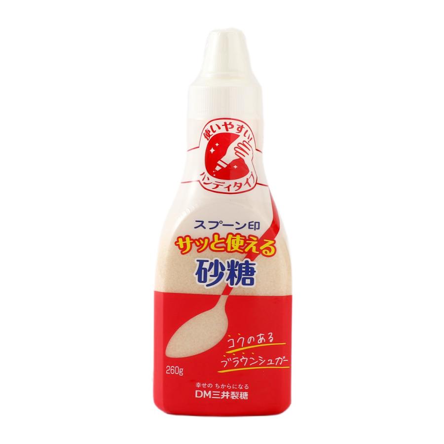 【楽天スーパーセール 10%オフ】 [DM三井製糖] 砂糖 サッと使える砂糖 ボトル 260g /砂糖 オーストラリア 国産 ブラウンシュガー スプーン印 粉末 料理 飲み物 ボトルタイプ