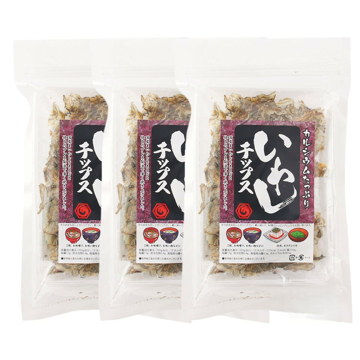 【商品特徴】国産まいわしをまるごと独自のプレス製法で薄く焼き上げました。 歯ざわりはサクッとしていながら、お口の中でしっとりとした、新しい食感がお楽しみ頂けます。 おやつやおつまみとして、そのままでお召し上がりください。 軽く砕いて、サラダや冷奴、お味噌汁などのトッピングにもお使いいただけます。 商品説明メーカー所在地 原材料 煮干し(まいわし(国産)、食塩) サイズ 310×190×60(mm) 原産国 日本 内容量 14g×3 アレルギー表示 なし 温度帯 常温 メーカー名 株式会社オカベ愛媛県伊予市市場150番地