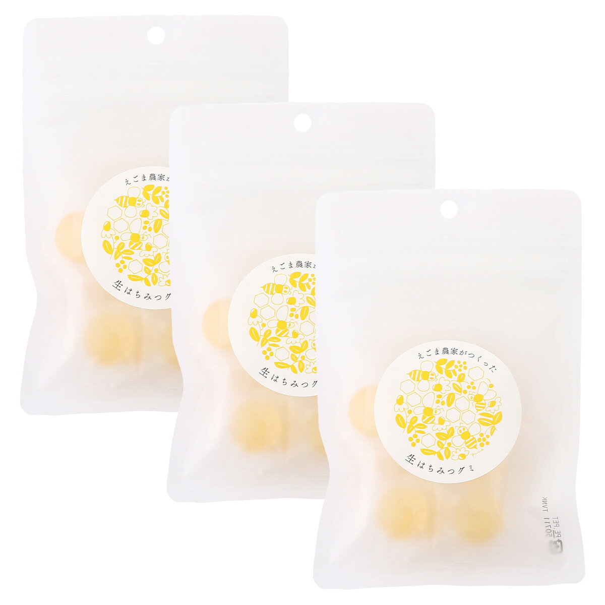 【商品特徴】佐賀県産の生はちみつとじゃばら果汁を使用し、香料・着色料・保存料を一切使わない“無添加”にこだわったグミです。 自然の甘さと爽やかな酸味をそのまま閉じ込め、やさしい味わいに仕上げました。 商品説明メーカー所在地 原材料 水あめ(国内製造)、甜菜糖、ゼラチン、はちみつ、じゃばら果汁、レモン濃縮果汁、植物油脂、でん粉 サイズ 180×120×45(mm) 原産国 日本 内容量 8粒(32g)×3 アレルギー表示 ゼラチン 温度帯 常温 メーカー名 株式会社中村（ecobito）佐賀県神埼市千代田町迎島1282-3