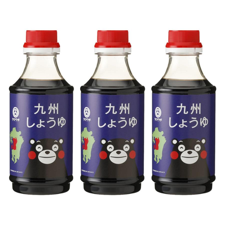 【楽天スーパーセール 10%オフ】 しょうゆ [山内本店] くまモン 九州しょうゆ 300ml×3個セット /老舗蔵元 山内本店 現代の名工 しょうゆ 醤油 九州しょうゆ 九州醤油 甘み とろみ つけしょうゆ かけしょうゆ 煮物 料理 くまもん お土産
