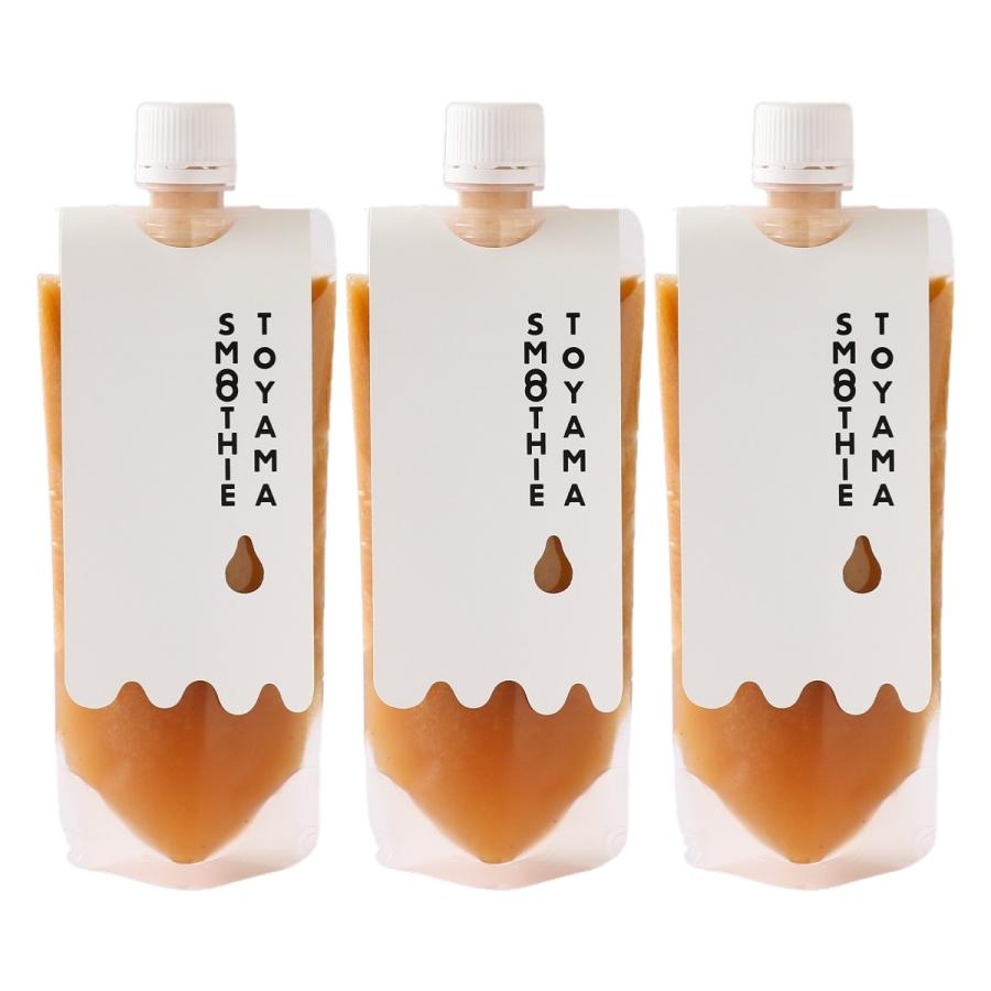 【商品特徴】栄養や味には問題がないのに形が悪い・大きく育ちすぎてしまった等の理由で市場には出回らず、廃棄になってしまう果物や野菜があります。 「もったいない！そんな果物や野菜を活用出来ないだろうか？」 「農家さんが丁寧に育てた果物と野菜をなんとか守れないだろうか？」 そんな想いから富山県産の未利用野菜や果物を使用し「TOYAMA SMOOTHIE」は生まれました。 余計なものは入れない。 シンプルで素朴な味ですが、栄養はたっぷりです。 富山県では桃も美味しく育ちます。 甘くて瑞々しい桃は大人気。 老若男女、皆さんに好かれる商品です。 商品説明メーカー所在地 原材料 黄桃(富山市産)、バナナ、オレンジ サイズ 195×75×120(mm) 原産国 日本 内容量 180ml×3 アレルギー表示 もも、バナナ、オレンジ 温度帯 冷凍 メーカー名 株式会社NEXT STAR富山県富山市桜町2丁目4番4号 富山センタービル二階