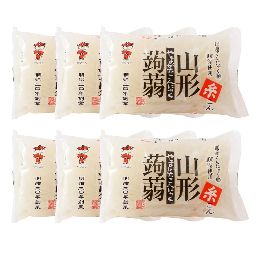 【商品特徴】歯ごたえの良いこんにゃくは、昔から親しまれ続けています。 国産こんにゃく粉を100％使用し、当社独自の製法により製造された糸こんにゃくです。 ひきが強く、こんにゃく本来の風味、歯ざわり、味しみをご賞味ください。 確かな味わいが、広くご好評頂いております。 商品説明メーカー所在地 原材料 こんにゃく粉(国産)/水酸化カルシウム(こんにゃく用凝固剤) サイズ 107×170×192(mm) 原産国 日本 内容量 160g×6 アレルギー表示 なし 温度帯 常温 メーカー名 ヤマコン食品有限会社山形県山形市漆山字梅の木2015