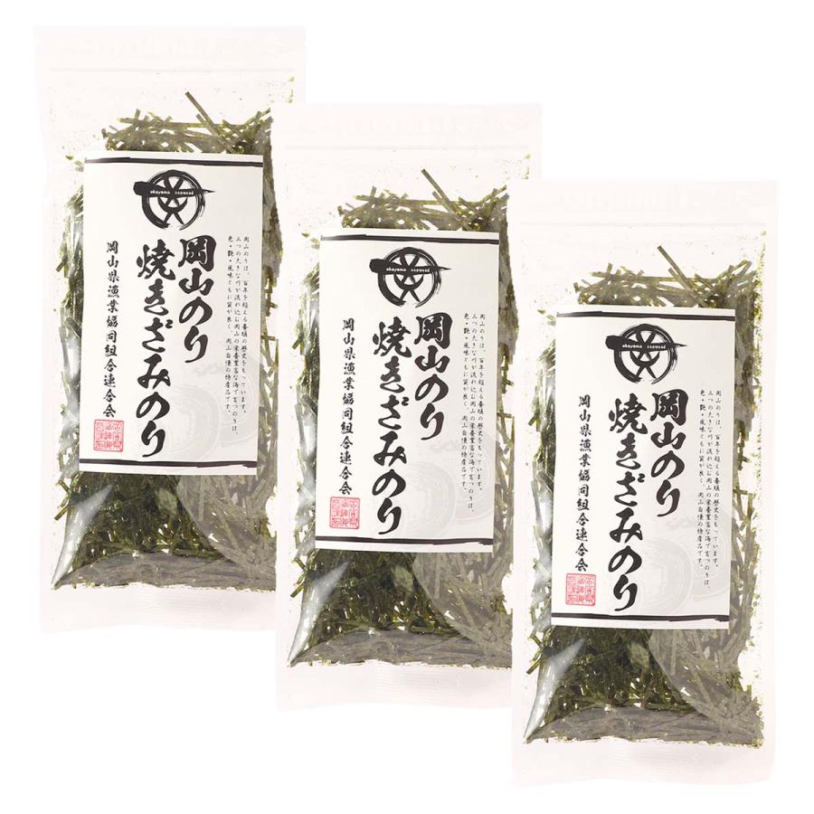 【商品特徴】岡山の海には3本の大きな川が流れ込み、そこからもたらされる豊かな栄養によって瀬戸内でも特に自慢のできる多くの美味しい魚介類が水揚げされていますが、のりはその中でも豊かな漁場の恩恵を最も受けている岡山自慢の特産品です。 のりは11月下旬から翌年の3月下旬まで1週間程度の間隔で収穫を繰り返します。 3つの大きな川が流れ込む岡山の栄養豊富な海で育つ海苔は色、艶、風味ともに良い品質のものが生産されいています。 パリッと香ばしく焼き上げた海苔を、使いやすい細切りにしました。 ご飯・麺類・サラダ・和え物など、どんな料理にもサッとふりかけるだけで、風味が一気にワンランクアップします。 商品説明メーカー所在地 原材料 乾のり(岡山県産) サイズ 268×118×45(mm) 原産国 日本 内容量 12g×3 アレルギー表示 なし 温度帯 常温 メーカー名 岡山県漁業協同組合連合会岡山県岡山市南区浦安南町494-8