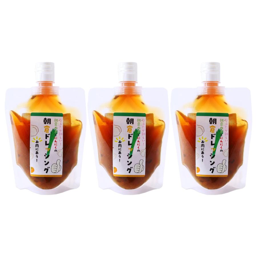 [Easter Inc.] ドレッシング 朝倉ドレッシング ねぎ&にんにく 200g×3本セット /ドレッシング 朝倉東高校 朝倉調味料 コラボ 朝倉ねぎ あさくら パウチ 共同開発 朝倉ねぎ ネギ 肉料理 サラダ