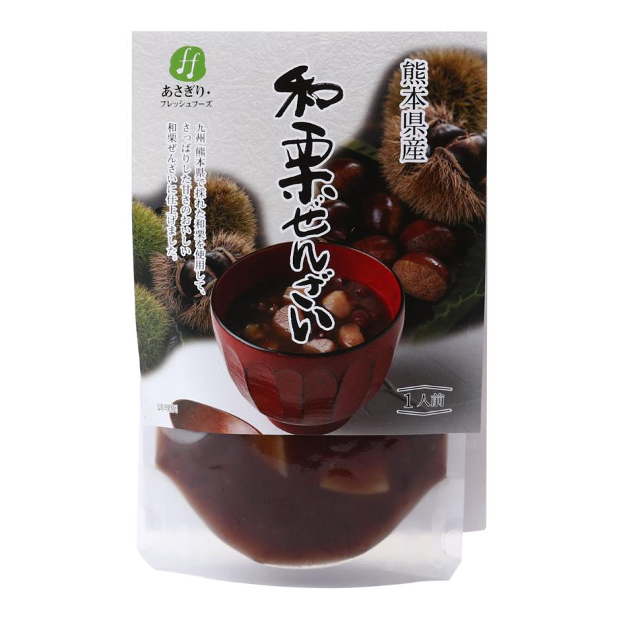 【楽天スーパーセール 10%オフ】 [あさぎり・フレッシュフーズ] ぜんざい 熊本県産 和栗ぜんざい 160g(うち栗15g) /ぜんざい くりぜんざい 栗ぜんざい おしるこ 和スイーツ スイーツ おやつ 甘味 国産栗 和栗 熊本県産 さっぱりした甘さ