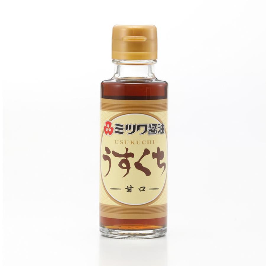 【商品特徴】甘みと旨味のバランスの取れた淡口醤油です。 うどんや吸い物、煮物などに。 商品説明メーカー所在地 原材料 アミノ酸液(国内製造)、食塩、脱脂加工大豆、小麦、糖類(砂糖混合ぶどう糖果糖液糖、水飴)/調味料(アミノ酸等)、甘味料(甘草、ステビア、サッカリンNa)、保存料(パラオキシ安息香酸) サイズ 134×44×44(mm) 原産国 日本 内容量 100ml アレルギー表示 大豆、小麦 温度帯 常温 メーカー名 ミツワ醤油福岡県北九州市八幡西区幸神1-9-5