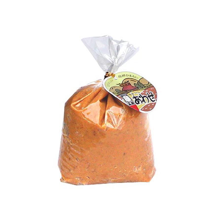 味噌 [二反田醤油店 蔵工房] 田舎づくり あわせ味噌 800g /みそ 合わせみそ 大分県中津市 田舎作り 田舎みそ 味噌汁 みそ汁 味噌炒め 米 麦 麹