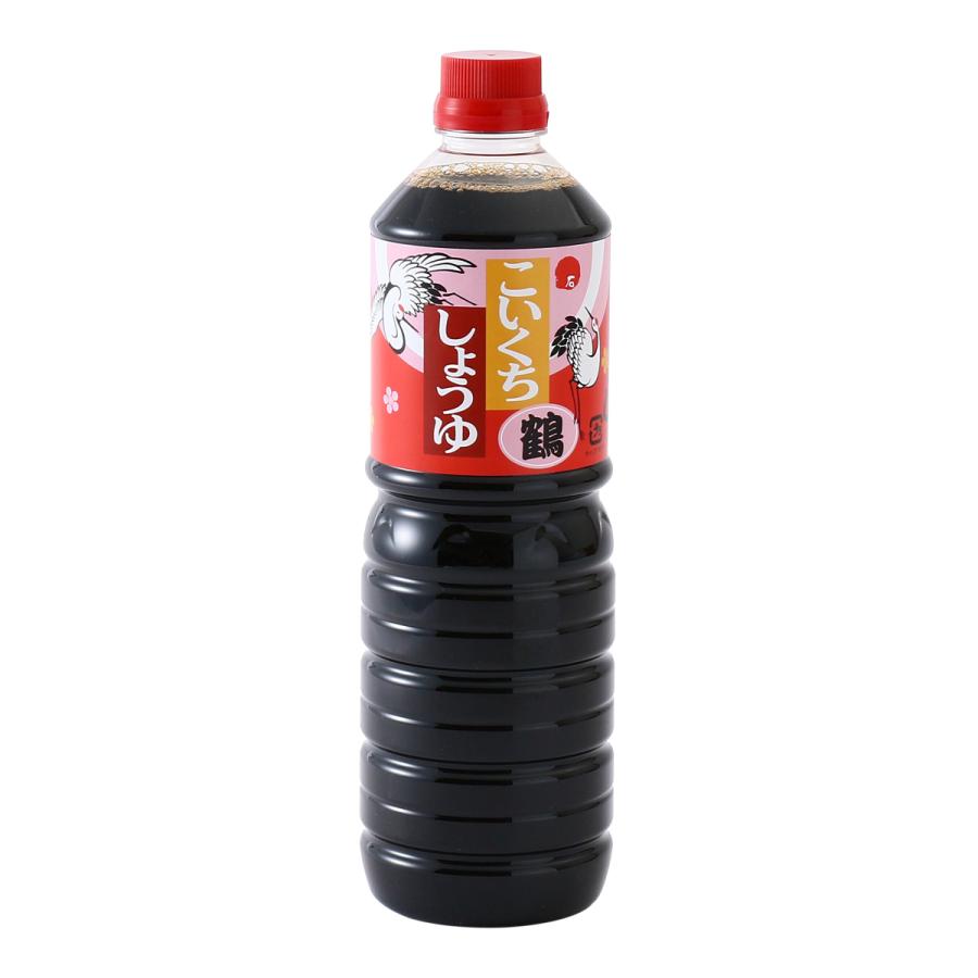 [橋栄醤油みそ] しょうゆ こいくちしょうゆ 鶴 PET 1L /しょうゆ 醤油 石川県 本醸造醤油 調味料 石川醤油 金沢 1リットル ペットボトル 職人 古都金沢 本物 石川醤油 万能醤油 こいくち 高級本醸造