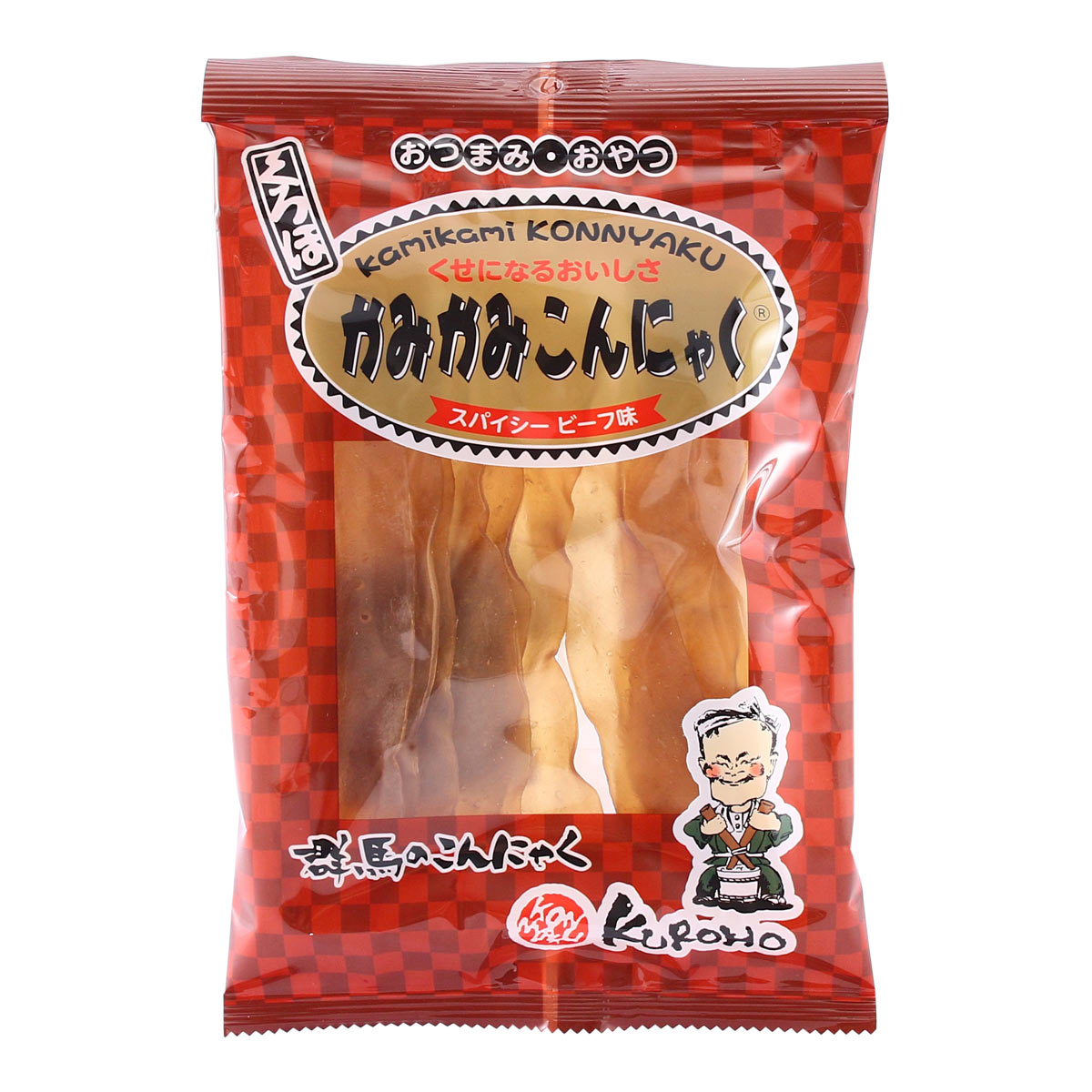 【楽天スーパーセール 10%オフ】 [北毛久呂保] おつまみ カミカミこんにゃく スパイシービーフ味 50g /こんにゃく こんにゃく芋 群馬県 おつまみ ビーフジャーキーみたい 群馬のこんにゃく セミドライ スパイシービーフ味 くろほ