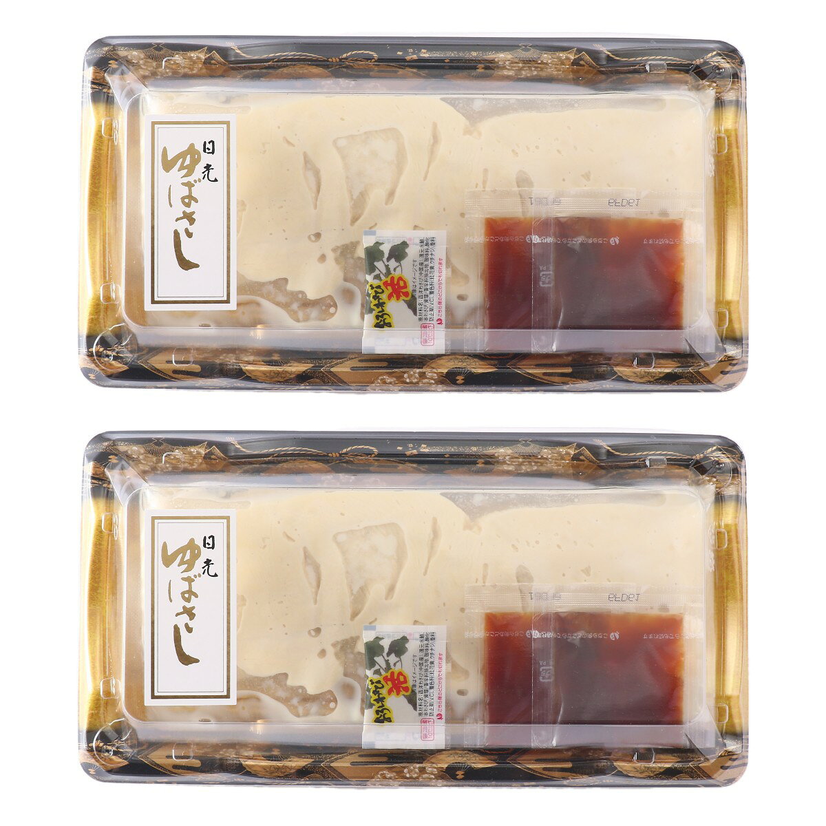 [日光食品] ゆば 日光銘水引き上げゆば (ゆば2枚、たれ10g×2、わさび2g)×2個セット /ゆば 湯葉 さしみ湯葉 おさしみゆば 引上げゆば 日光ゆば 栃木県産大豆 国産大豆 精進料理 湯葉惣菜 おつまみ わさび醤油 酢醤油 そばつゆ ドレッシング