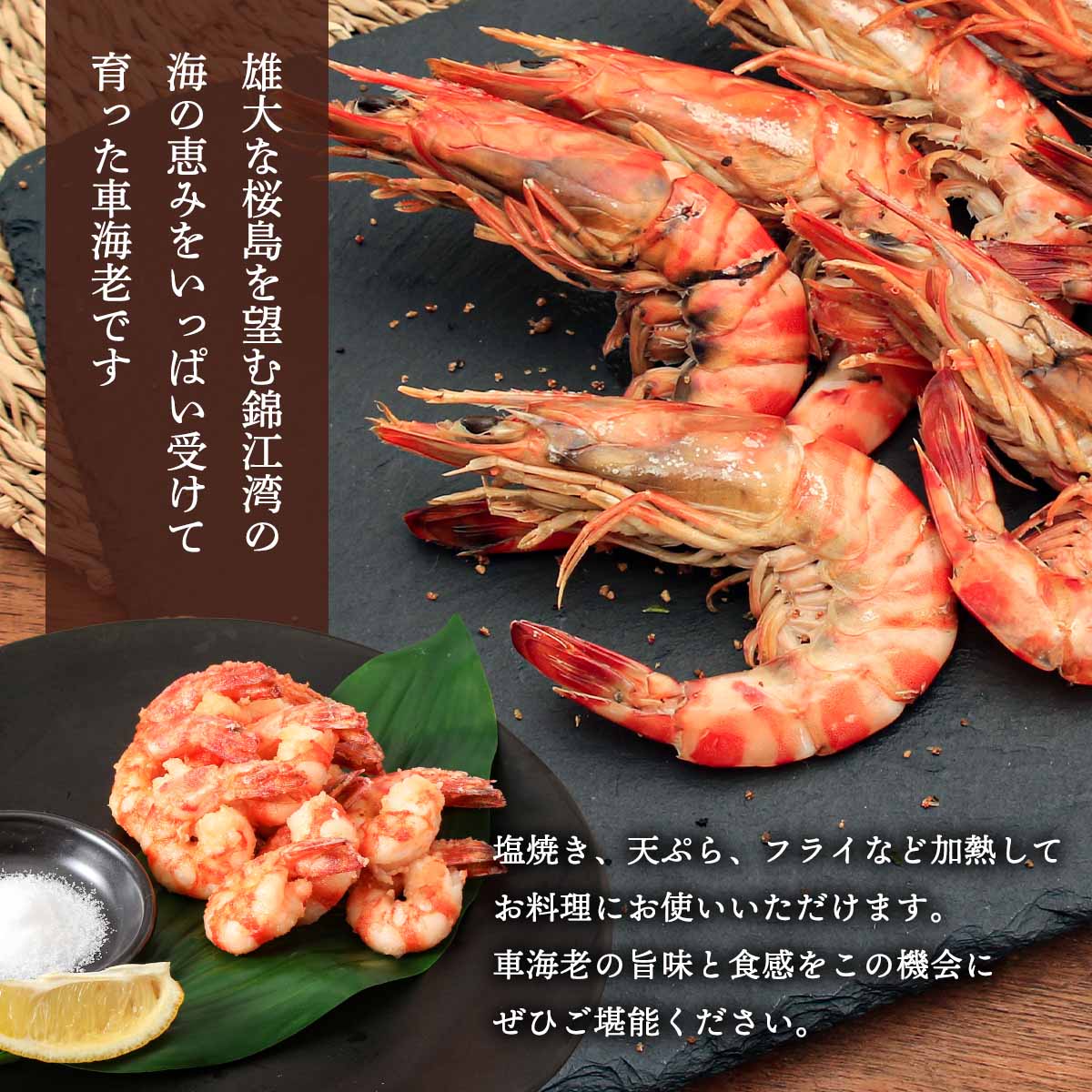 [隼人車えび] 海鮮 冷凍車海老30型サイズ（加熱用） 1,000g(35尾前後) 車海老 車エビ くるまえび 冷凍 鹿児島県産 お歳暮 ギフト プレゼント エビフライ 天ぷら 海老料理