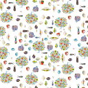 超撥水風呂敷ながれ イロイロの森(平織96cm)日本製 朝倉染布 レイングッズ エコバッグ 防災 周年記念品 結婚式引き出物 退職祝い