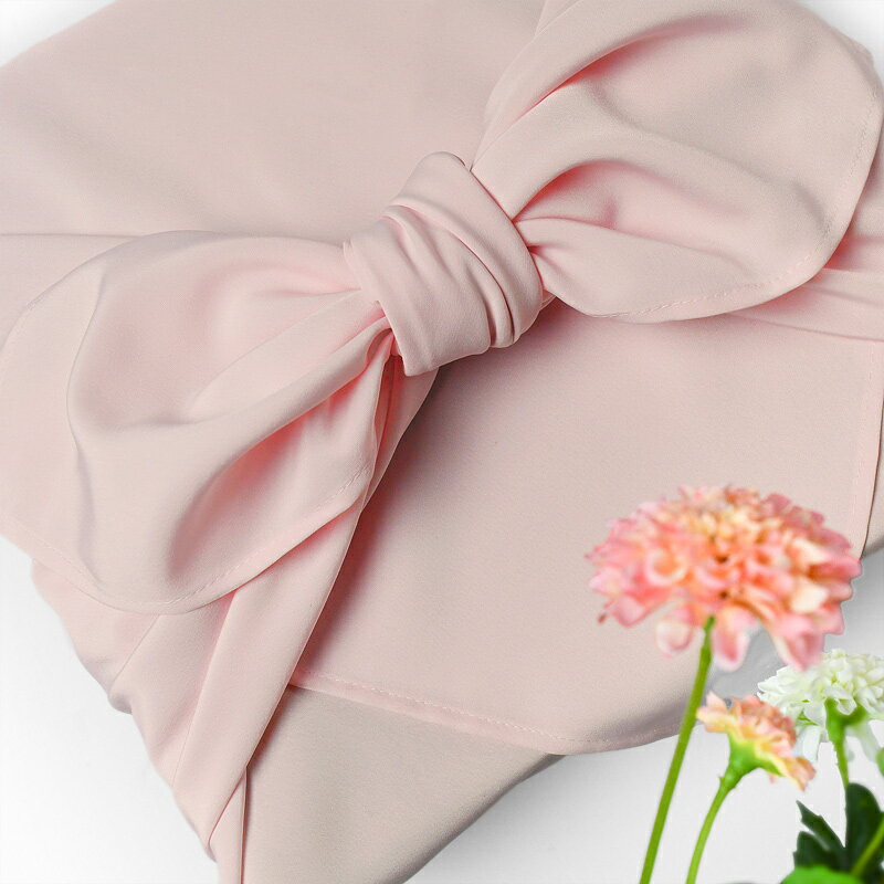 超撥水風呂敷ながれ ピンク（無地）（平織96cm）日本製 朝倉染布 レイングッズ エコバッグ 防災 周年記念品 結婚式引き出物 退職祝い