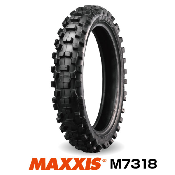 メーカー：MAXXIS（マキシス） パターン：M7318 Maxxcross MX IT モトクロス サ イ ズ：120/80-19 63M TT（チューブタイヤ） 外径：688mm　総幅：120mm　標準リム：2.50J ※タイヤの外径、幅は実寸と若干異なる場合がございますので予めご了承ください。 【パターン紹介】 MAXXIS Maxxcross MX ITは、ソフトからハードまであらゆる土壌でグリップを保つことが可能にした、マルチパフォーマンスなオフロードバイクタイヤです。 ■新開発された革新的なデュアルコンパウンド入りのトレッドパターン。 ■アグレッシブな方向性パターンがあらゆる路面で優れたドライ＆ウェットハンドリング性能を実現。 ■均一な接地性により悪路でも優れたハンドリング性能を発揮。 ■ショルダー部のロック専用パターンが、極悪路・岩場で優れたコントロール性を発揮。 ※公道走行不可。 ※M7317：フロント用。M7318：リア用。 ※チューブタイヤ。 【メーカー紹介】MAXXIS (マキシス) は1967年に台湾で創業し、半世紀にわたる歴史を有する世界的タイヤメーカーです。その間、欧米アジアで事業拡大を続け、年間売上高6000億円を超えるまでに成長しました。台湾タイヤ産業で第1位はもとより、世界のタイヤランキング上位の座を確固たるものとしています。 【納期について】 平日14時までのご注文並びにご入金確認分は当日発送いたします。 ※ご注文状況や運送会社都合により、当日発送できない場合もございますので予めご了承ください。 （土曜、日曜と祭日は休業日です）（セット商品、一部倉庫遠方品除く） 【注意事項について】 金額は新品タイヤ1本の価格となります。（ホイールは含まれておりません） 画像はイメージです。現物と画像では多少異なる場合がございます。また、メーカー改良のため、細部を予告なく変更する場合がございますので、予めご了承ください。 一部のみラップした、タイヤ裸の状態で発送致します。荷崩れ防止の為、少しきつめに結束しております。