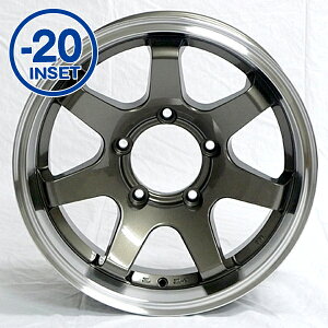 【法人宛送料無料】4本セット 16x5.5J -20 MUD-SR7 16インチ ホイール 4本セットガンメタリック PCD:139.7 5H ジムニー専用 アルミホイール