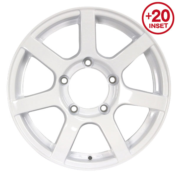 【法人宛送料無料】4本セット 16x5.5J +20 MUD-S7 16インチ ホイール 4本セットシャインホワイト PCD:139.7 5H ジムニー専用 アルミホイール