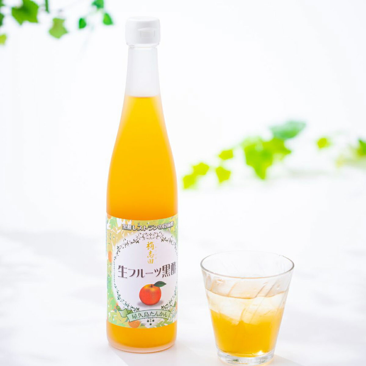 生フルーツ黒酢 屋久島 たんかん 500ml 2本 飲む酢 お取り寄せ 鹿児島 福山黒酢 お酢飲料 