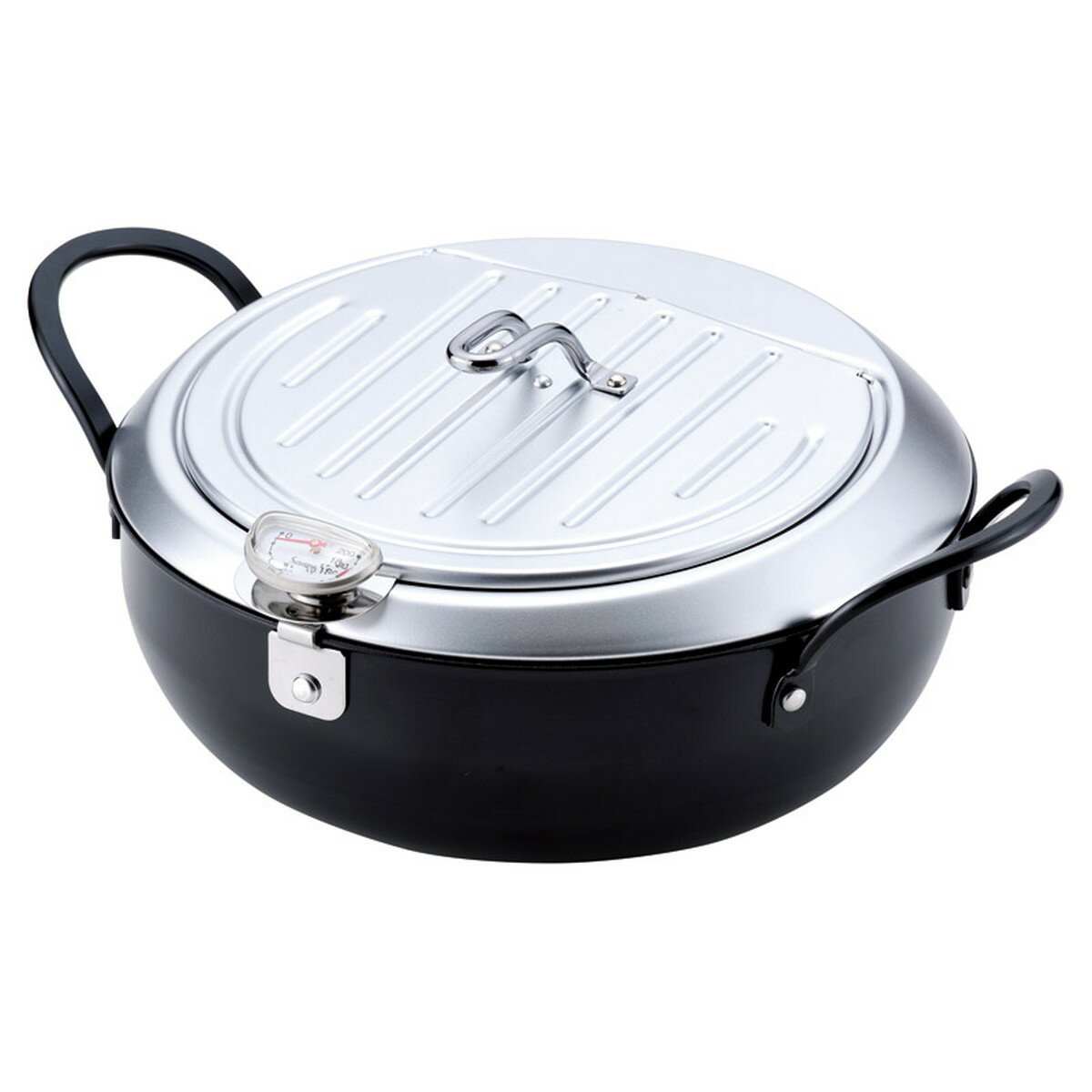 燕三条発いいもの小路IH対応鉄製蓋付天ぷら鍋24cm【沖縄県・離島 配送不可】