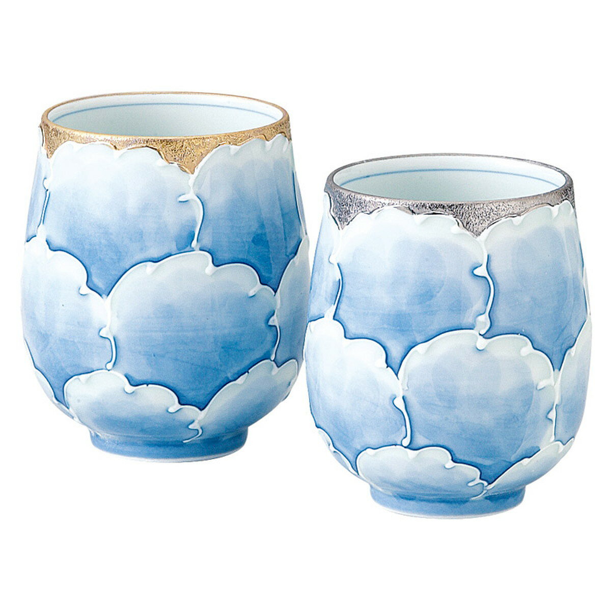 有田焼 プラチナ牡丹 組湯呑【沖縄県・離島 配送不可】