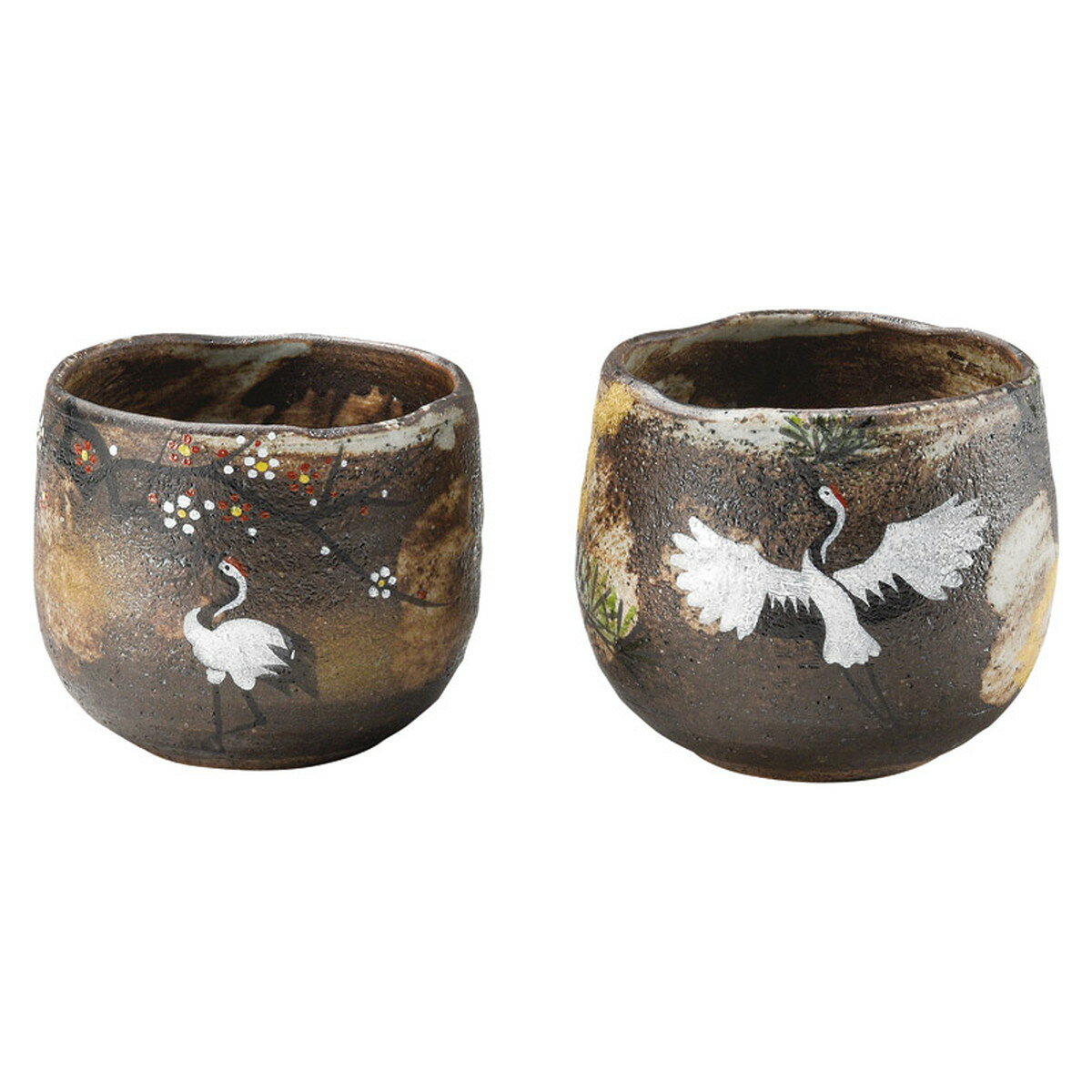 京焼・清水焼 吉祥鶴 組湯呑【沖縄県・離島 配送不可】