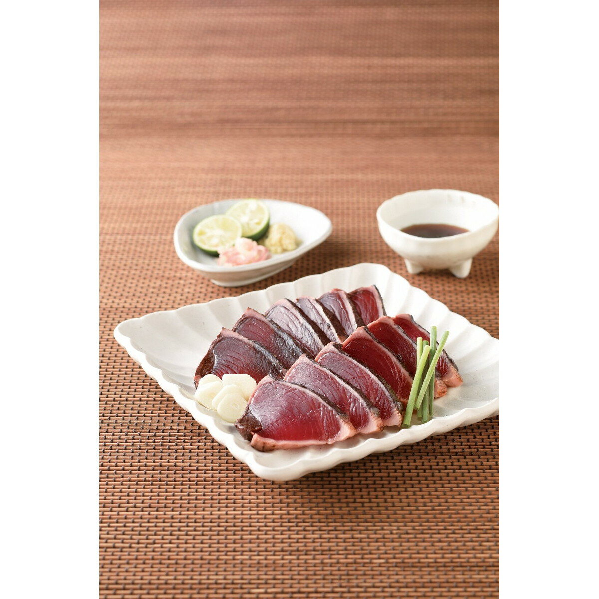 鹿児島県枕崎産　一本釣り鰹炭火焼たたき　400g、タレ×4
