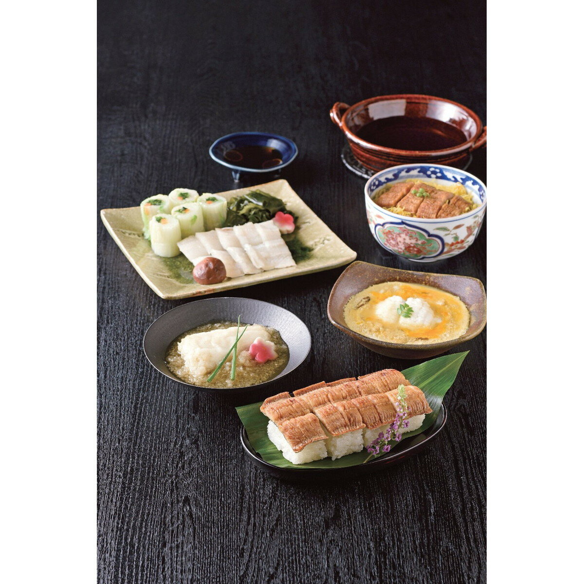 日本料理店の鱧しゃぶと鱧料理詰合せ