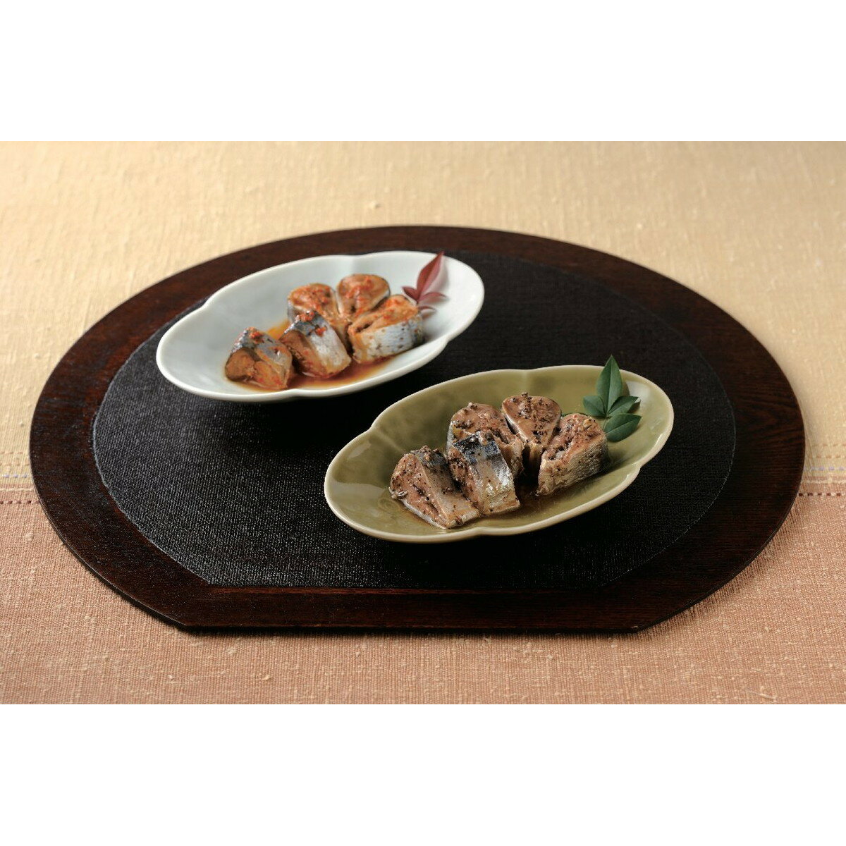 祇園原了郭薬味 北海道産さんま黒七味醤油煮・一味醤油煮