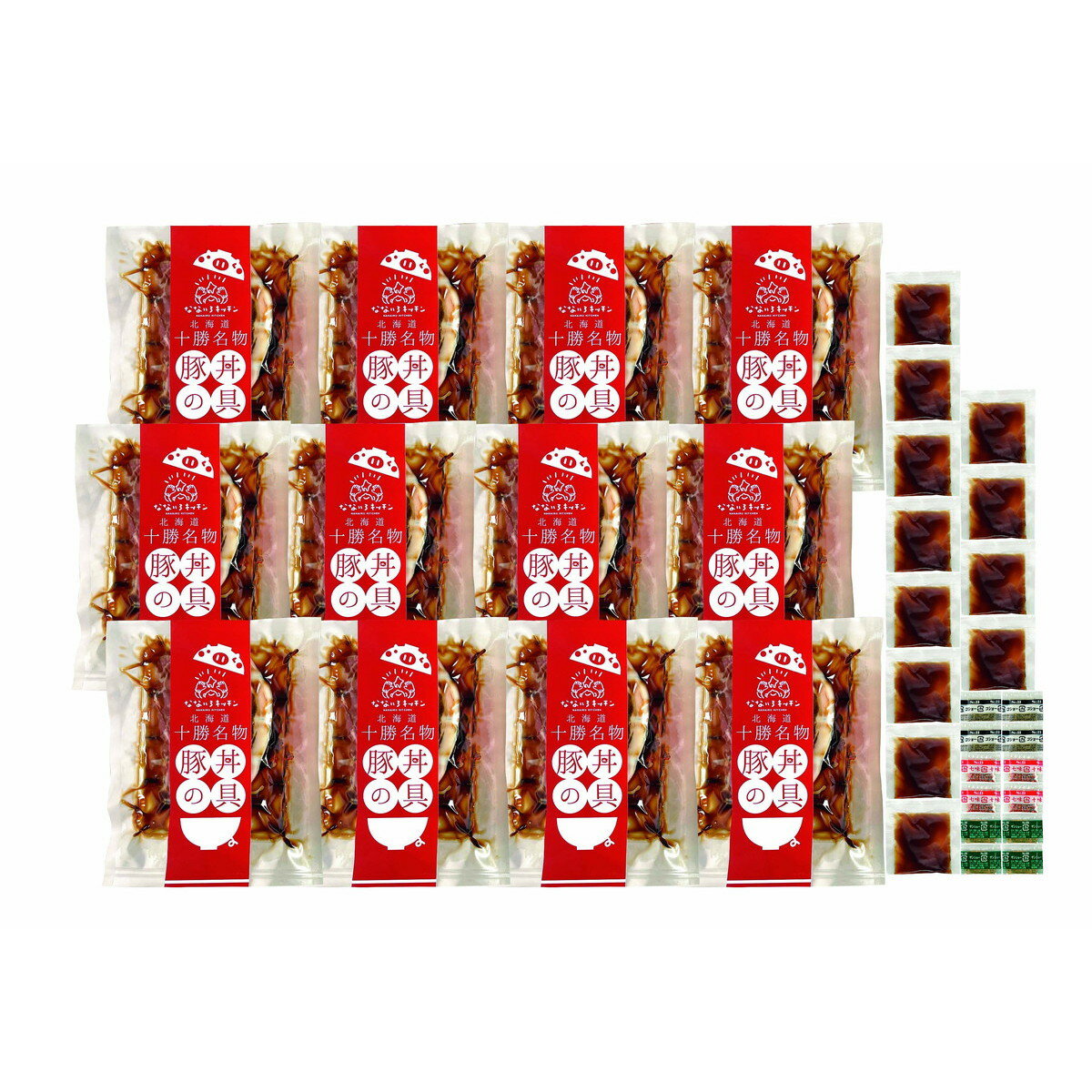 オリエンタルフーズ×なないろキッチン 北海道産豚丼12食セット（3種の香辛料付）【沖縄県・離島 配送不可】