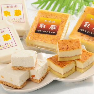スイーツ 乳蔵 レアチーズケーキ 焼きプリンケーキ セット 洋菓子 北海道 プリン デザート おやつ
