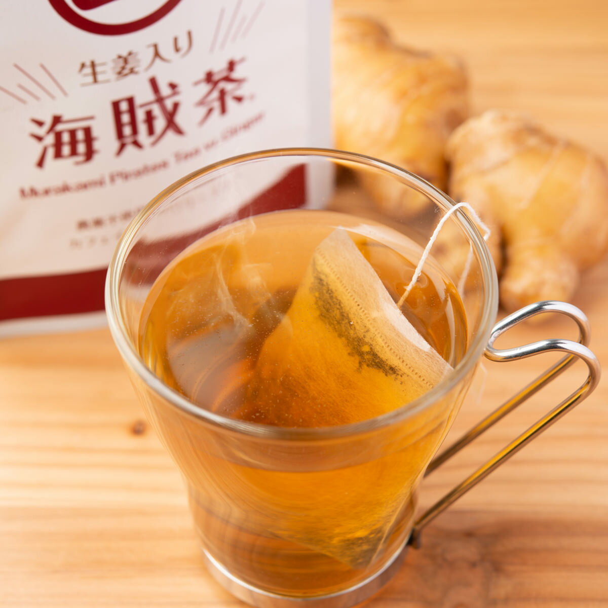 生姜入り海賊茶 杜仲茶 国産 お茶 ティーバッグ ノンカフェイン 日本茶 生姜茶 飲料 とちゅう茶 セカンドグリッド ポスト投函便