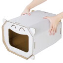 送料無料 キャットハウス にゃんハウス ダンボール ボックスタイプ 2個セット 有限責任事業組合ヒラメック 栃木県