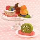 送料無料 木のぬくもりを肌で感じて楽しめる 立体パズル〈 ケーキセット 〉小 | ウッディワーク岡田・滋賀県