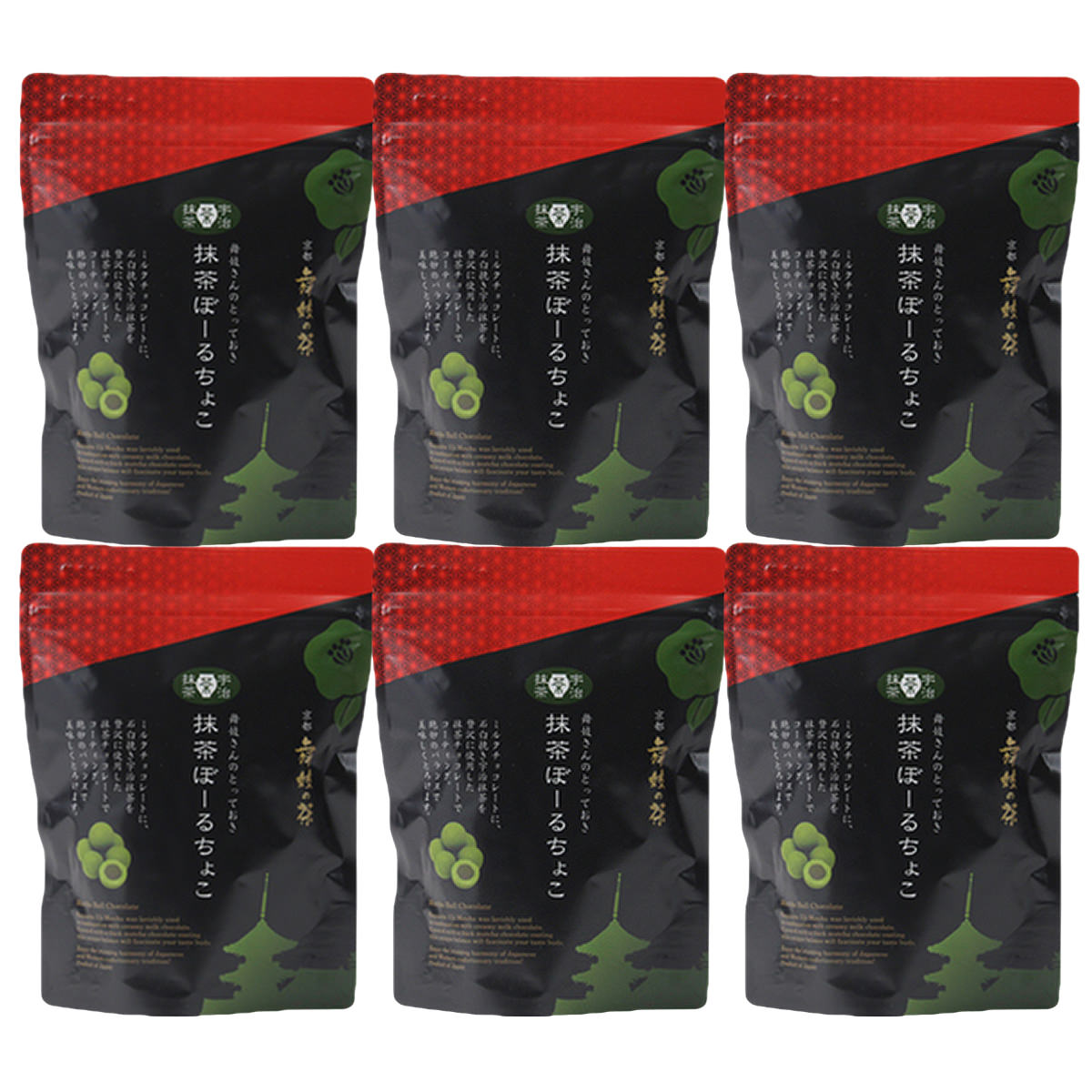 抹茶ぼーるちょこ 6個セット チョコレート 菓子 抹茶チョコレート 宇治抹茶 お菓子 ボールチョコ 京都 スイーツ 個包装 舞妓の茶本舗