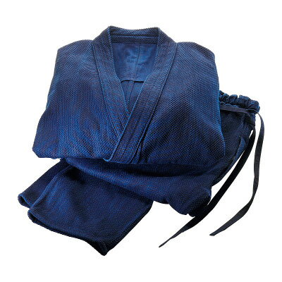 送料無料 ほっこりあったか タフな男の逸品部屋着〈 刺し子作務衣・藍染 〉LLサイズ 野川染織工業株式会社 埼玉県