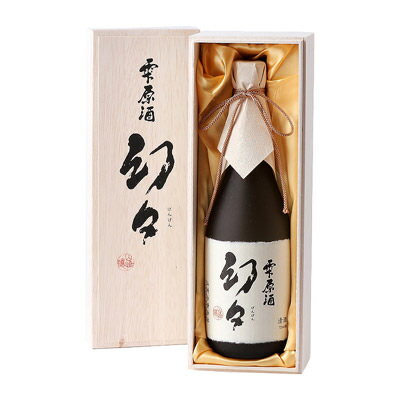 日本酒 大吟醸酒 山田錦を40％まで磨き醸造した 清酒 雫原酒 幻々 木箱入 720ml 山崎合資会社 愛知県 大吟醸原酒（雫酒）