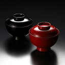 雑煮椀 漆器 川連塗 2客組 セット 朱色 黒色 お正月 直径13cm 日本製 漆塗り 和食器 お祝い ペア 蓋付き 株式会社阿部健吉商店 秋田県