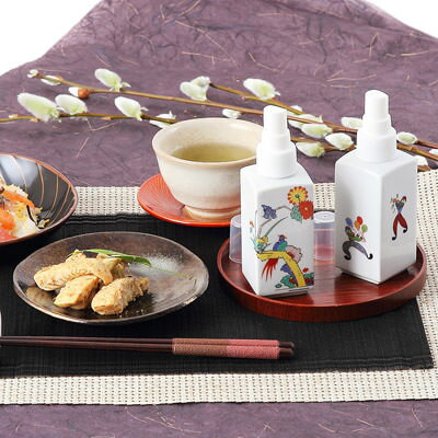 送料無料 醤油スプレー 減塩ちょいかけスプレー 有田焼 減塩 高血圧 有田焼上絵 醤油差し