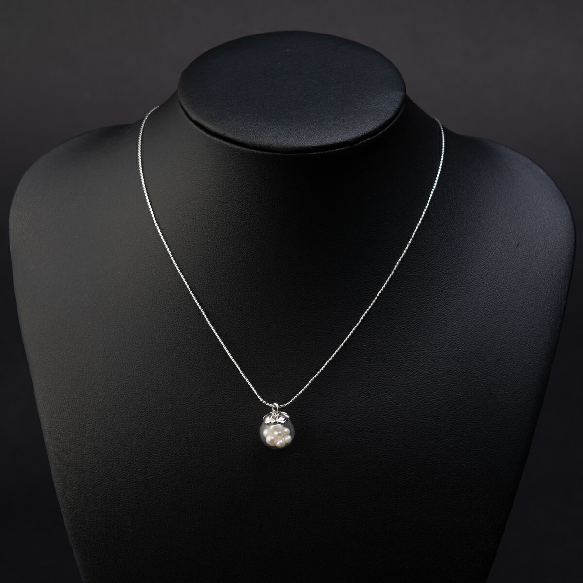 ガラス＆パール ネックレス EPD242C アクセサリー パールネックレス かわいい 淡水パール 服飾小物 真珠 Eri's Collection