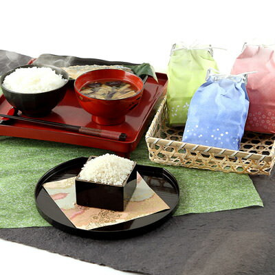 乐天商城 - 送料無料 もちもちで冷めても美味しい 魚沼産コシヒカリ惣五郎3合袋3個入りギフトパック
