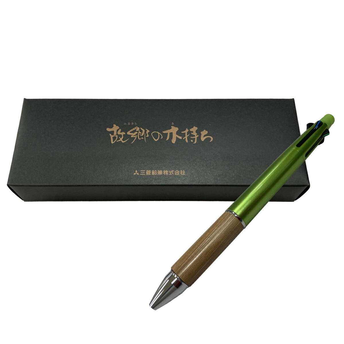 トクサヤ文具 宍粟杉ジェットストリーム 4+1 ギフト 木軸 ボールペ...(3)