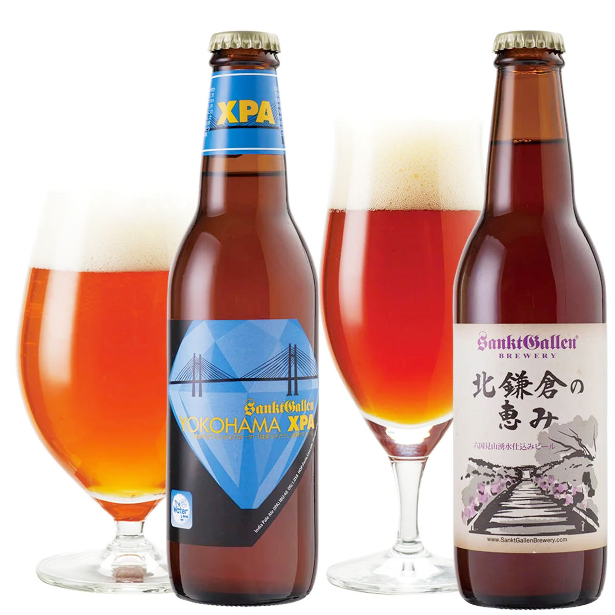 横浜と北鎌倉の天然水仕込み クラフトビール 飲み比べセット 2種 詰合せ 各330ml×各3 地ビール ビール お酒 冷蔵 クラフトビール IPA 瓶ビール 飲み比べ 神奈川 サンクトガーレン