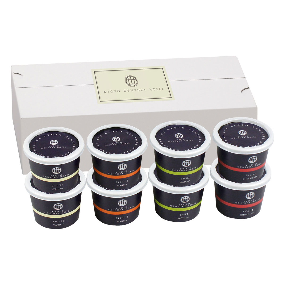 京都センチュリーホテル アイスクリームギフト 8個セット 〔バニラ・チョコレート・抹茶・マンゴー ×各2〕 アイスクリーム