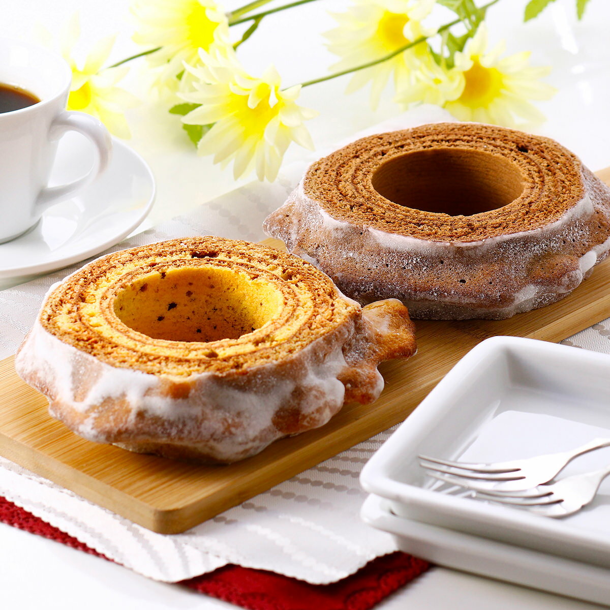 ラ・ベットラ・ダ・オチアイ バウムクーヘン 2種計2個入 ギフト スイーツ 焼き菓子 洋菓子 落合シェフ監修 バームクーヘン 東京都 銀座 ケーキ