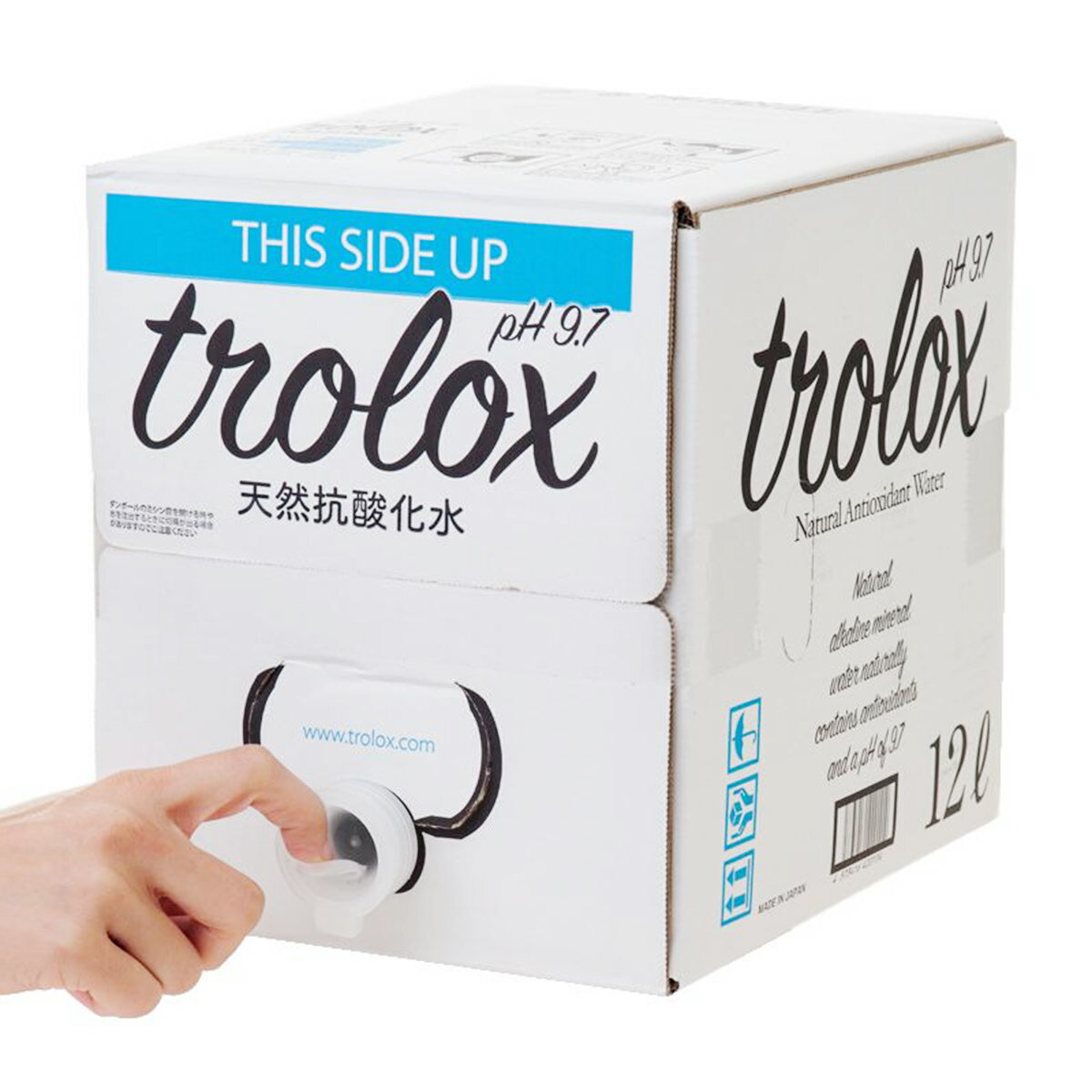 天然抗酸化水trolox トロロックス BIB セット 2箱 詰合せ 12L×2 保存水 水 天然水 ミネラルウォーター 軟水 高級 飲料水 国産 抗酸化 アルカリイオン水 温泉水 バッグインボックス【北海道・沖縄・離島 お届け不可】のサムネイル