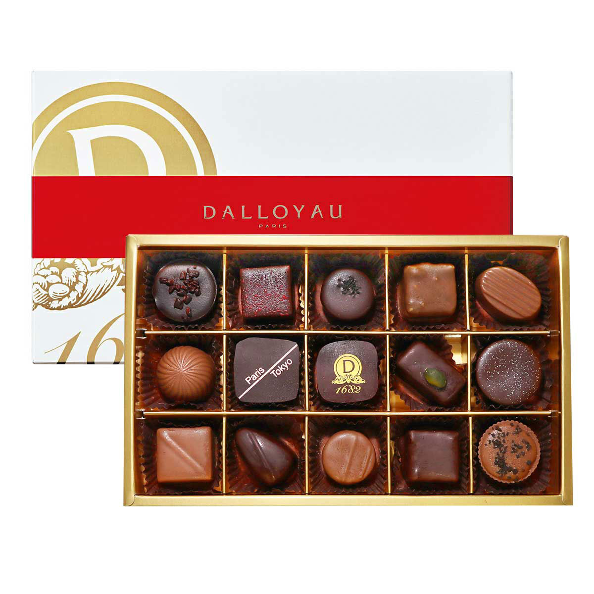 コフレドショコラ 15個入 15種 詰合せ チョコレート ボンボンショコラ チョコレートボンボン 洋菓子 スイーツ 高級 ガナッシュ プラリネ クーベルチュール デザート おやつ 東京 ダロワイヨのサムネイル