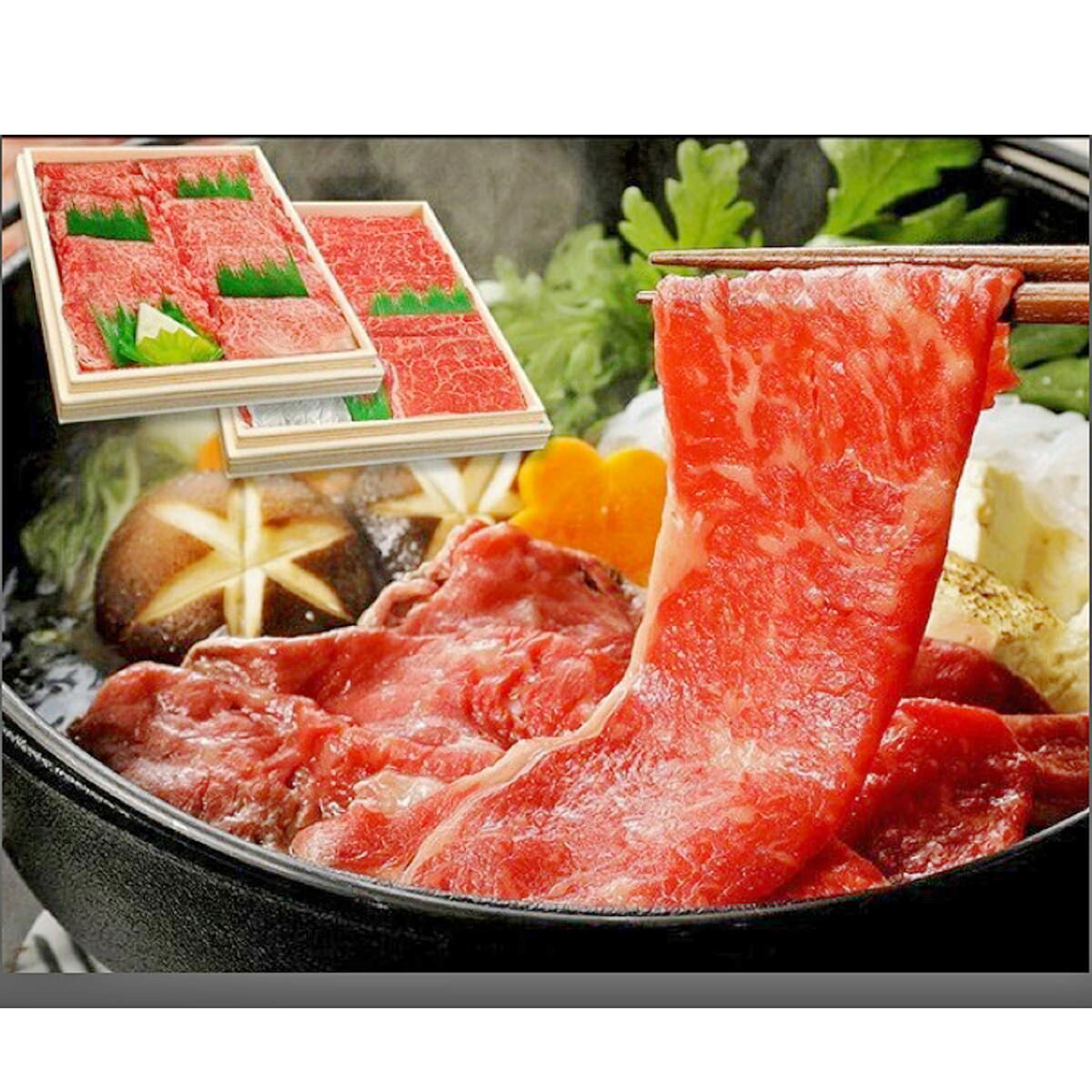 仙台牛 A5ランク 霜降 赤身 すき焼き しゃぶしゃぶ用 食べ比べセット 1.6kg 牛肉 ...