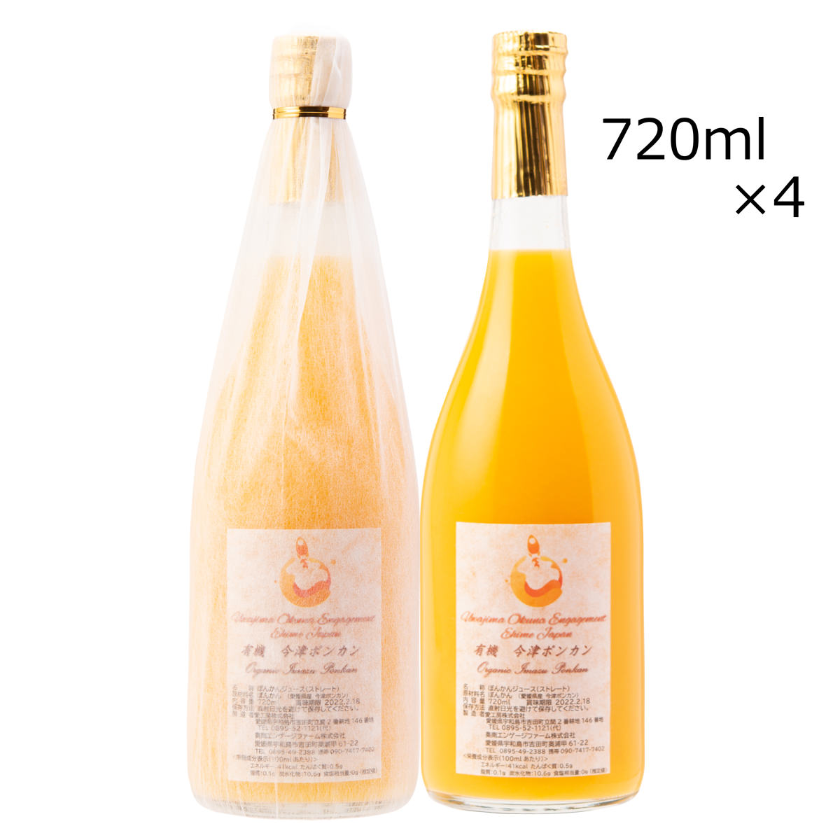 今津ポンカンジュース 4本 ジュース ポンカン みかん 果実飲料 国産 果汁100％ 愛媛県産 今津ポンカン ストレートジュース ドリンク 愛媛 エヒメエンゲージファーム