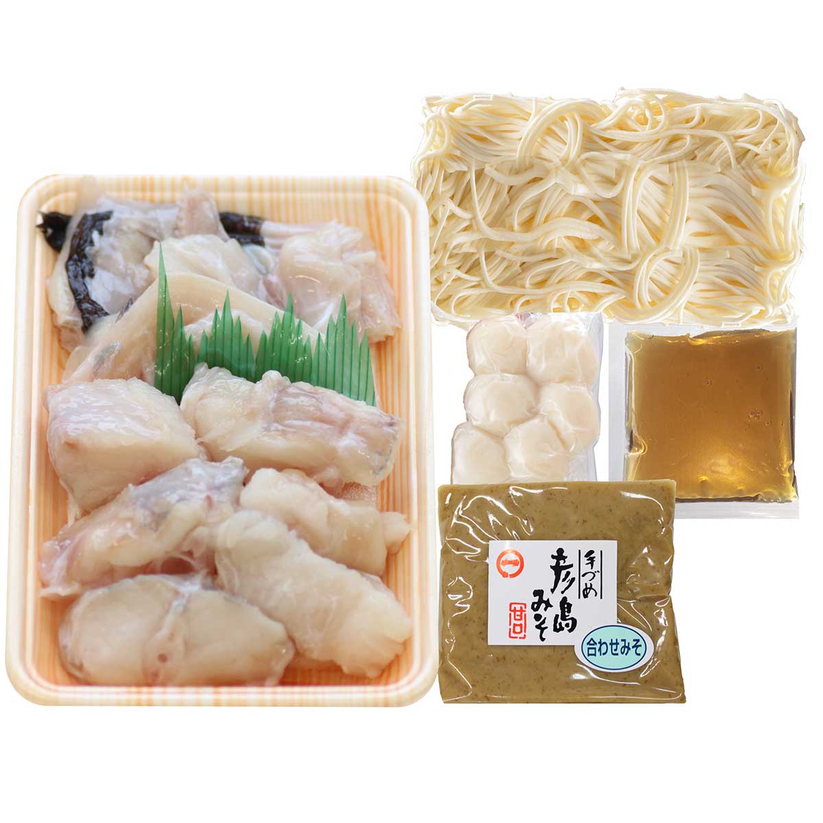 あんこう鍋うどんセット 約2人前 鍋セット あんこう鍋 味噌味 下関 あんこう 国産 ...